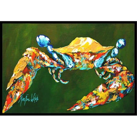 Carolines Treasures 24 x 36 In. Go Green Crab Indoor or Outdoor Mat MW1157JMAT